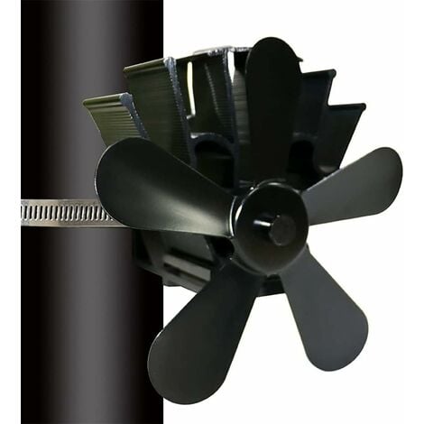 Ventilador De Estufa Accionado Por Calor 2 Aspas Negro Vidaxl con
