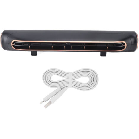 Ventilador de computadora con clip, 3 velocidades, ángulo de viento ajustable, ventilador de monitor USB para oficina, negro