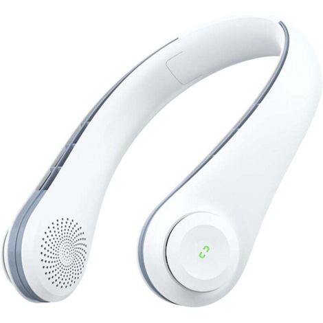 Ventilador de cuello, ventilador de cuello portátil silencioso con batería de 3600 mAh, recargable por USB, ventilador personal ajustable de 3 velocidades