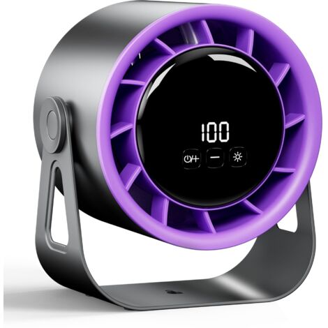 Ventilador de escritorio inalámbrico, potente ventilador de mesa recargable por USB, 4 velocidades, rotación de 360°, pequeño ventilador portátil, ideal para la oficina, el dormitorio, la sala de esta
