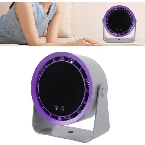 Ventilador de escritorio turbo recargable, 2400 mAh, 100 niveles de velocidad, pantalla LCD, circulador de aire portátil, montaje en pared/mesa, carcasa de ABS negra.