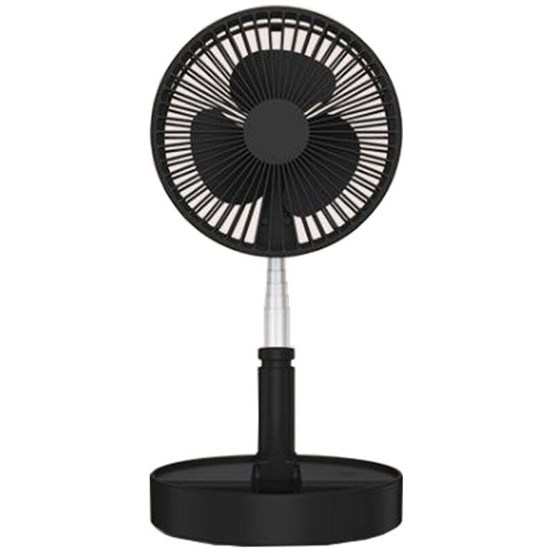 

Happyshopping - Ventilador de escritorio Ventilador de piso Altura ajustable Plegable 4 modos Giratorio de 180 grados para oficina en casa Al aire