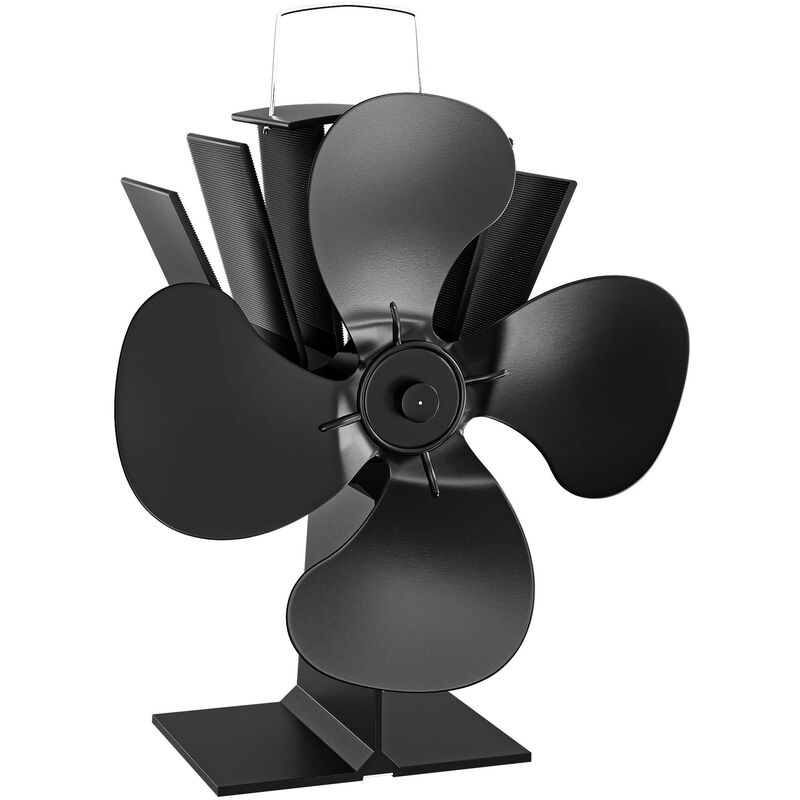 

Ventilador de estufa con 4 palas ventilador de chimenea 70-350°C accionado por calor sin corriente