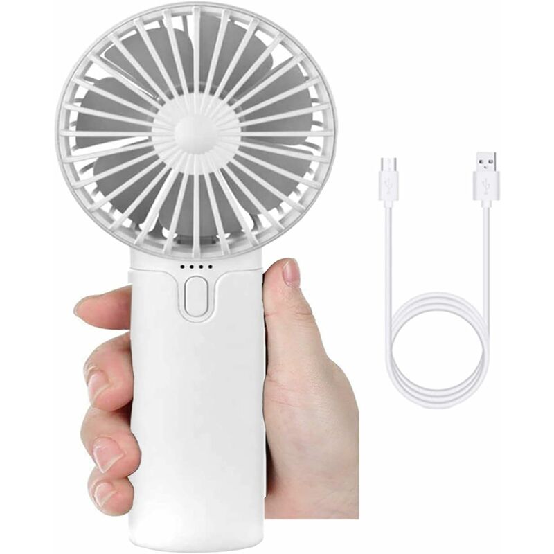 

Ventilador de mano recargable USB mini ventilador silencioso con batería de 5200 mAh con ventilador portátil ajustable de 3 velocidades para el
