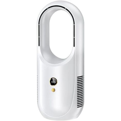 Ventilador de mesa sin aspas, 30 cm, pequeño, silencioso, 3 velocidades, control táctil, fácil de limpiar.