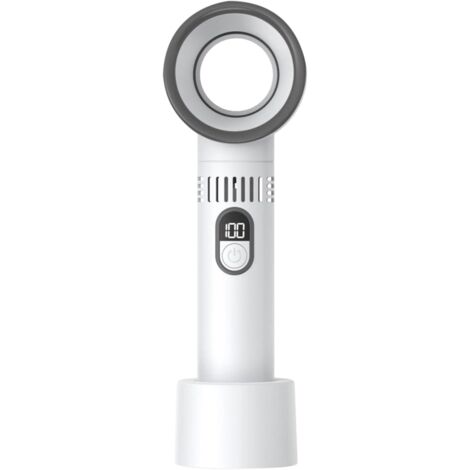 Ventilador de mesa sin aspas, ventilador de escritorio personal portátil - Pantalla digital, 5 velocidades ajustables, controles táctiles silenciosos para dormitorio, cocina, sala de estar, circulació