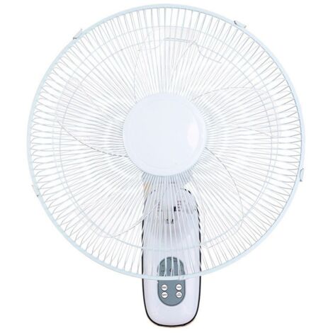 Ventilador de pared silencioso con mando, Ventilador de pared cuta oscilante moderno, 50W Ø43 cm diámetro 3 Velocidades