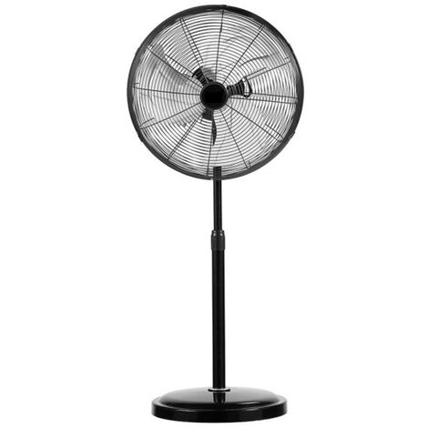 Ventilador De Pie AC Negro Africo 120w 3 Vel. Fijo Rotatorio Diámetro 107 CM