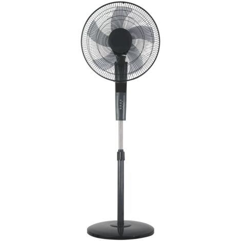 Ventilador de pie AC Rayo 60w con mando a distancia negro-gris