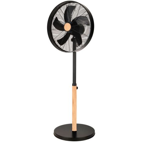 Ventilador de pie AC silencioso Falcon 50w negro-haya