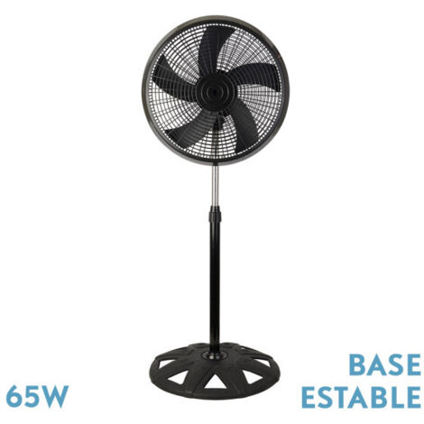 Ventilador de Pie Agudo Negro 65W Oscilante