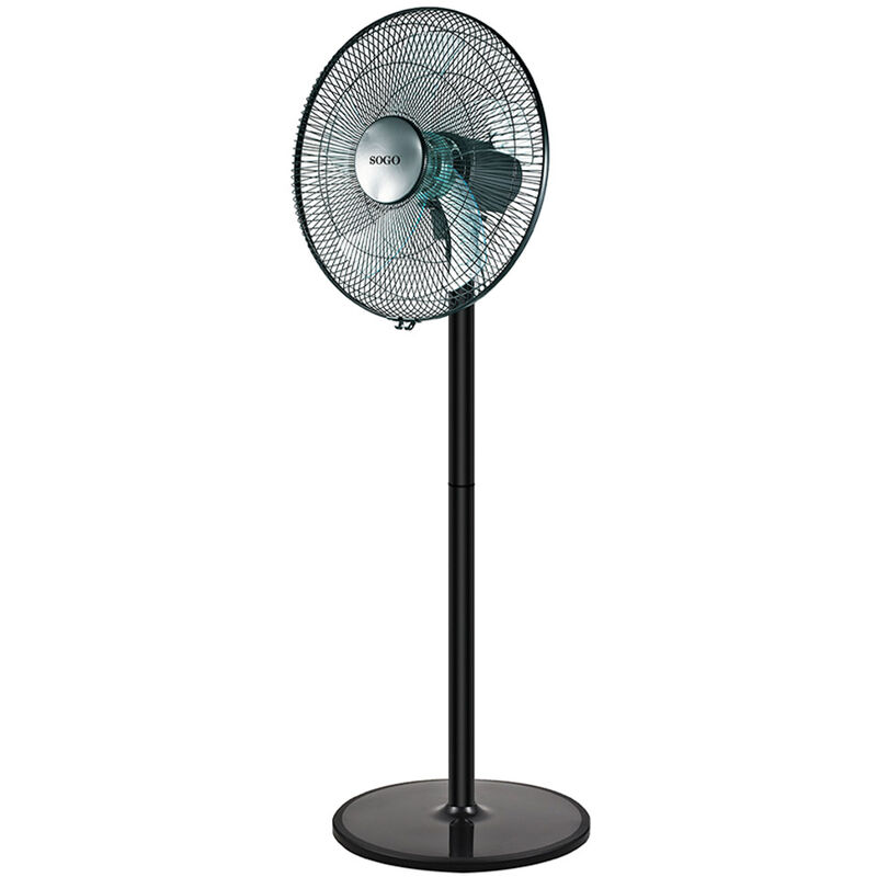 

Ventilador de Pie Alta Potencia 50W Bajo Nivel de Ruido Gran Caudal 40cm Negro