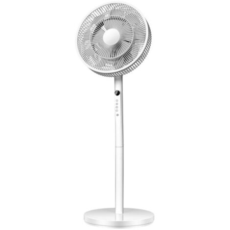 Ventilador de pie azor blanco 3vel 60w 70/100x35x35cm oscilante c/remoto y temporizador