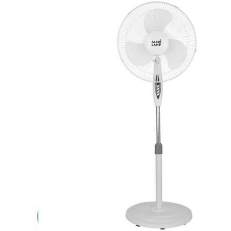 Ventilador De Pie Bise Blanco 3 Velocidades 45w 3 Aspas Oscilante Control Remoto Y Temporizador