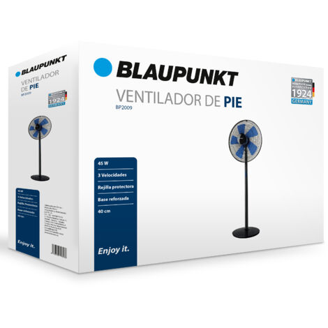 Ventilador de Pie Blaupunkt BP2009/ 45W/ 5 Aspas 40cm/ 3 velocidades