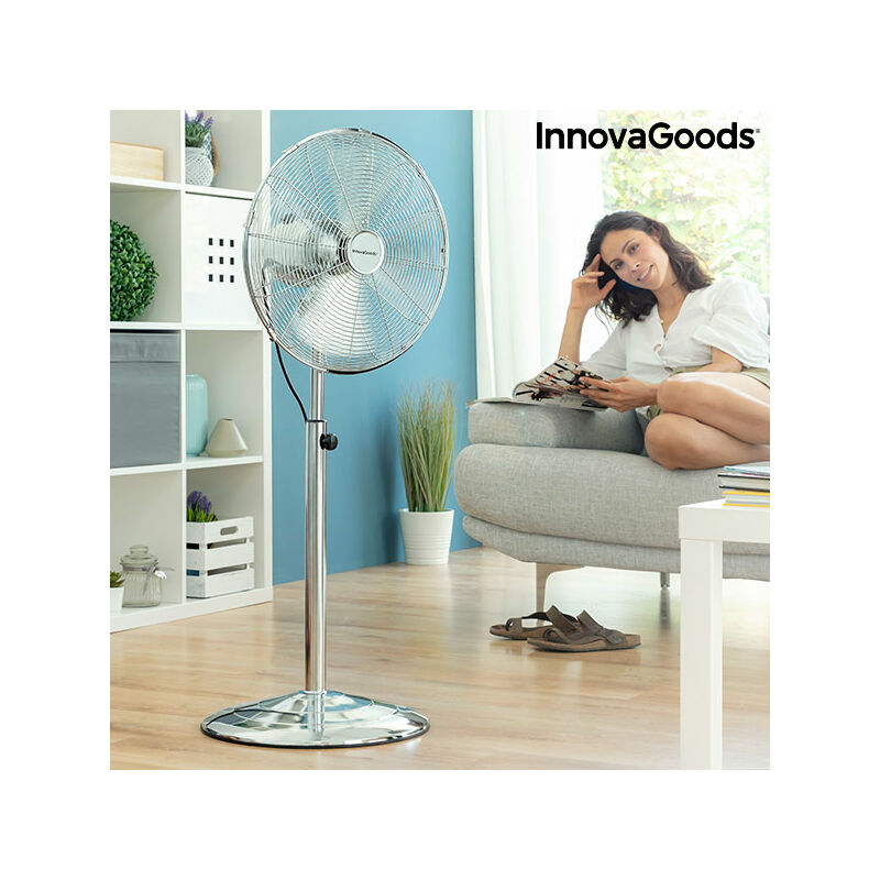 

Ventilador de Pie Chrome Retro InnovaGoods Ø 40 cm 55W