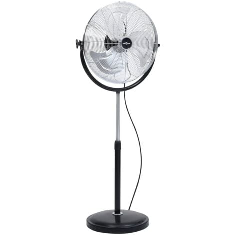 Ventilador de pie con inclinación 3 velocidades 45 cm 100 W vidaXL - Negro