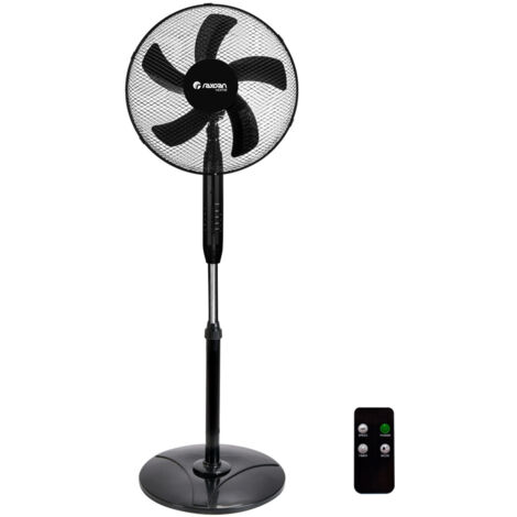 Ventilador de Pie con Mando 16" 40cm 40W 3 Velocidades AirMax Neg