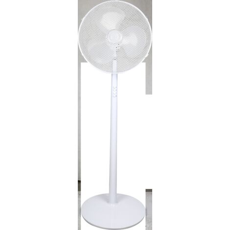 Ventilador de pie DEDRA de 16" blanco - 40 W, regulación de 3 pasos