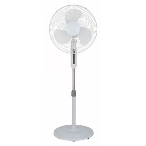 Ventilador de pie Etesio blanco