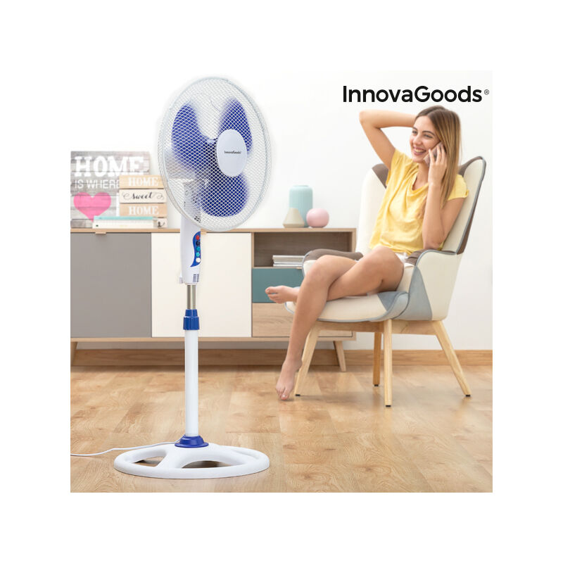 

Ventilador de Pie InnovaGoods Ø 40 cm 50W Blanco Azul