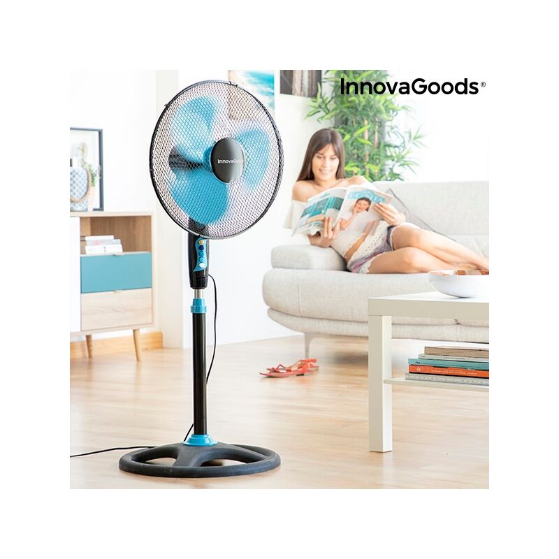 

Ventilador de Pie InnovaGoods Ø 40 cm 50W Negro Azul