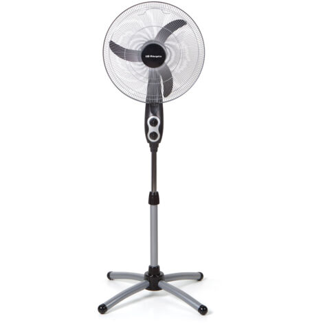 Ventilador de Pie Orbegozo SF 0156   45cm, Negro, Inox, 60 W