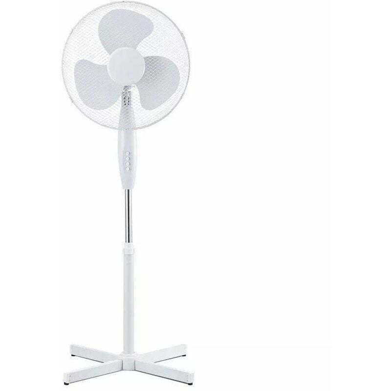 

Ventilador de pie blanco 40W 3 velocidades Oscilación