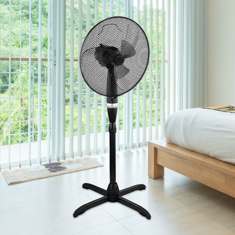 

Ventilador de pie regulable en altura 3 niveles enfriador de aire de sala de estar oscilante