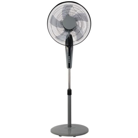 Ventilador de pie solencioso AC con mando Borlon negro-gris temporizador