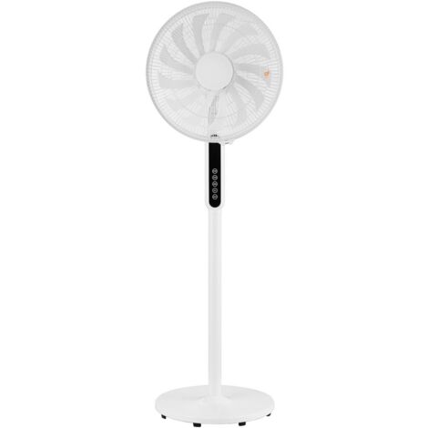 Ventilador de pie Torbellino motor AC 60W blanco