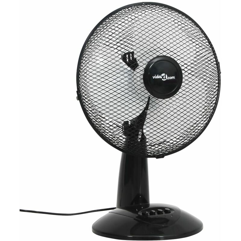 

Ventilador de sobremesa 3 velocidades negro 30 cm 40 W