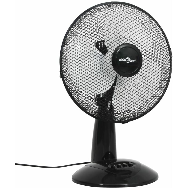 

Ventilador de sobremesa 3 velocidades negro 30 cm 40 W - Negro