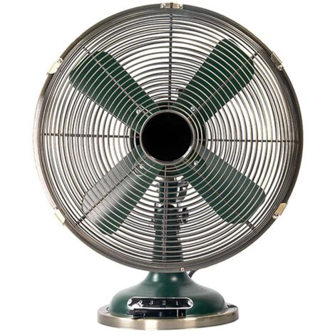 Ventilador de sobremesa Capitolio motor AC 37W oliva cuero