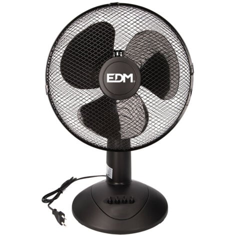 Ventilador de sobremesa. color negro. potencia: 45w aspas: ø30x51cm edm