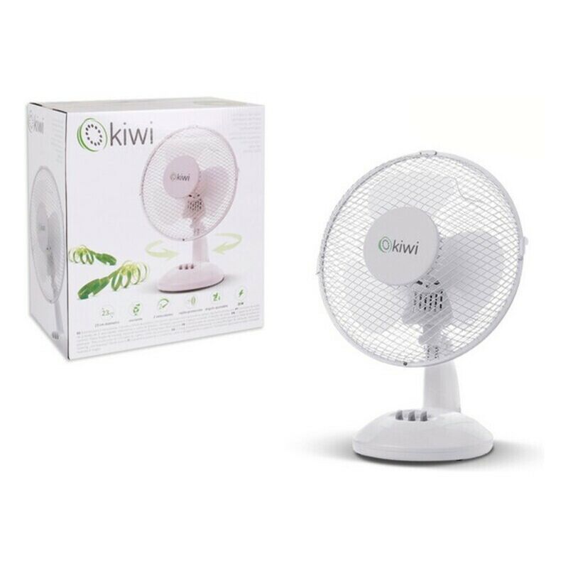 

Ventilador de Sobremesa Kiwi Blanco 25W (Ø 23 cm)