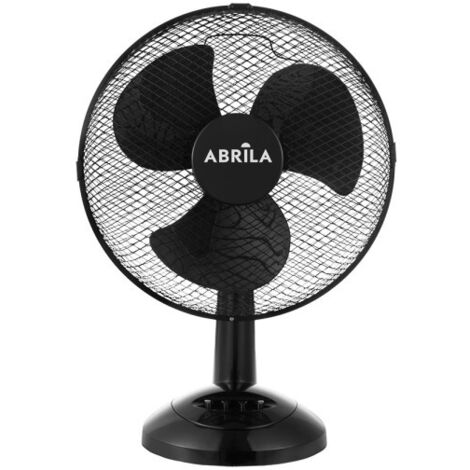 Ventilador de sobremesa "Pizarro Mediano" regulable rotatorio y fijo (35W motor AC 3 velocidades) color negro