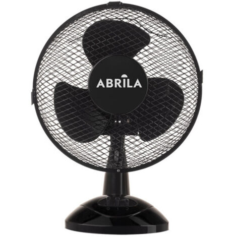 Ventilador de sobremesa "Pizarro Pequeño" regulable oscilante y fijo (25W motor AC 2 velocidades) color negro