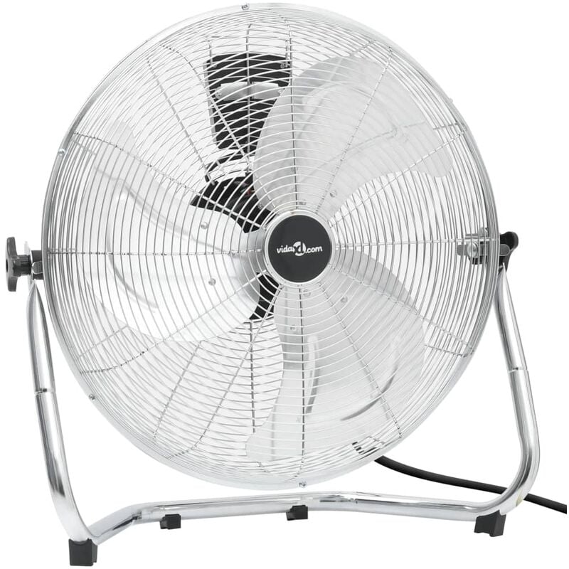 

Ventilador de suelo 3 velocidades cromado 45 cm 100 W - Plateado