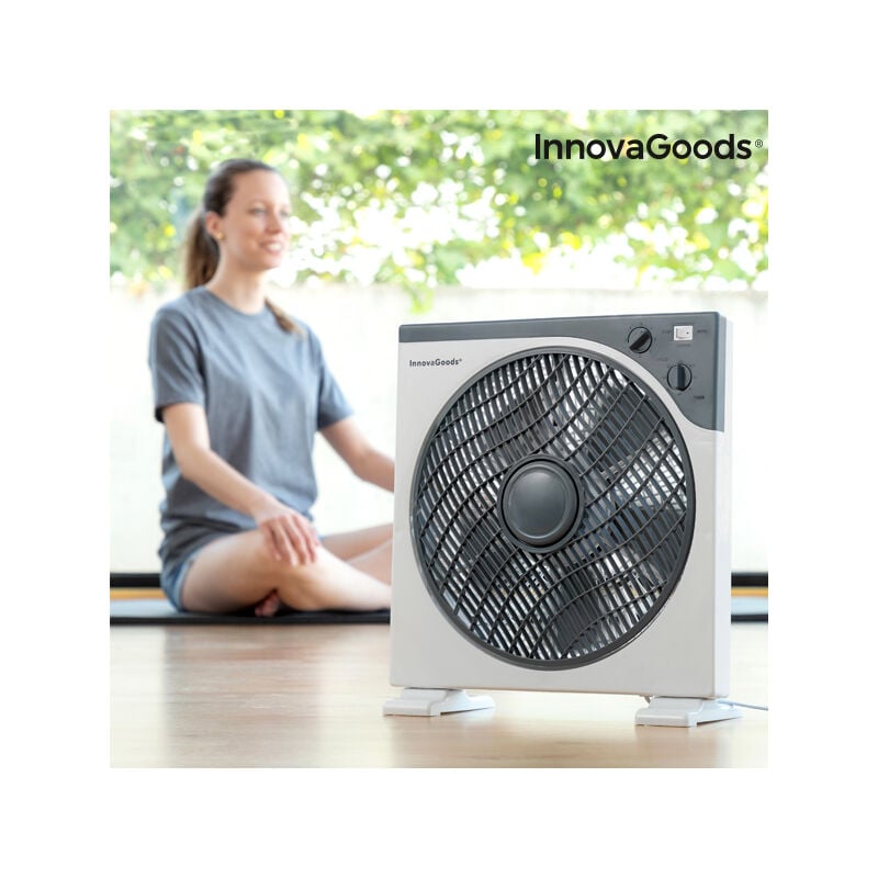 

Ventilador de Suelo Box InnovaGoods Ø 30 cm 50W Blanco Gris