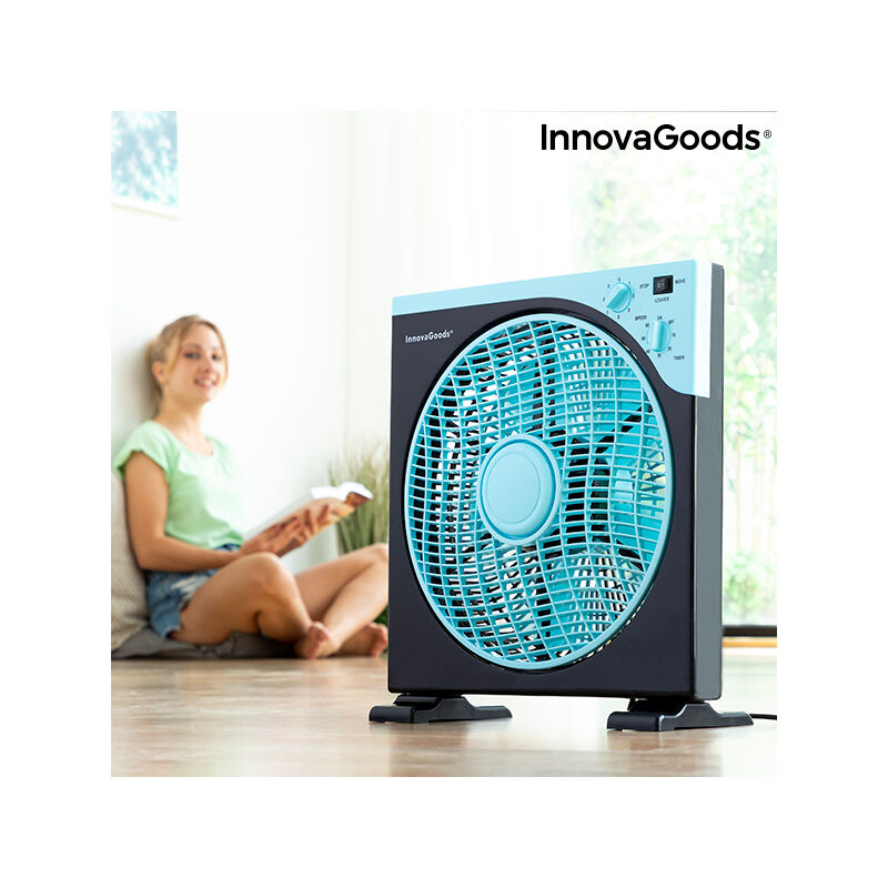 

BHD - Ventilador de Suelo Box InnovaGoods Ø 30 cm 50W Negro Azul
