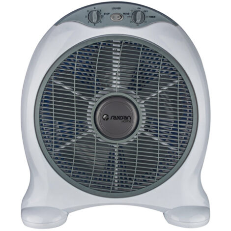 Ventilador de Suelo con Temporizador Ø30cm y 50W Ventilador New Box de Raydan Home Ventilador Programable con 3 Velocidades Ventilador de Uso Doméstico - Gris