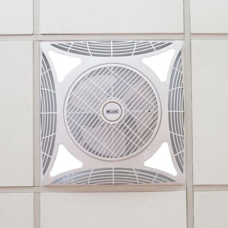 Ventilador de Techo 60X60 68W Armstrong Motor AC + Control Remoto Blanco IluminaShop