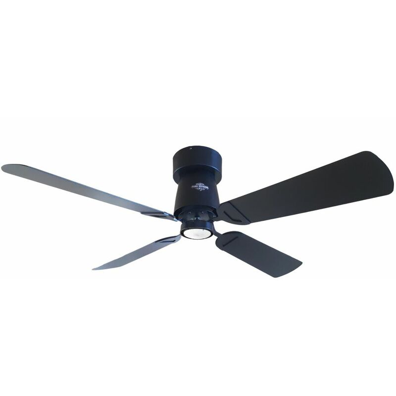 

Ventilador moderno negro con luz cm 152xh33 Razzetti FAN-CRN-04