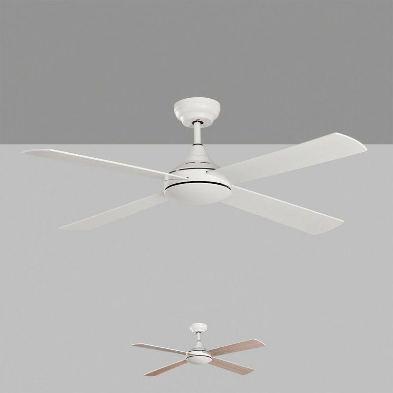 

Ventilador de techo blanco, sin luz modelo RAKI con mando a distancia ACB