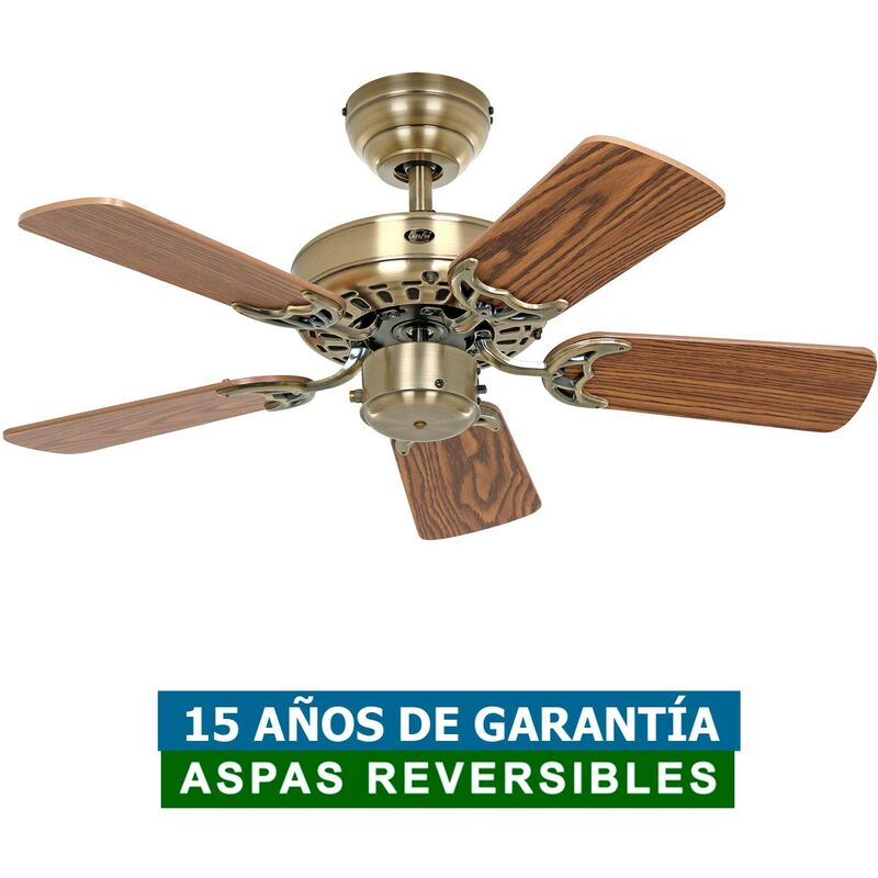 Casafan - Ventilateur de plafond 507501 classic royal 75cm chêne antique / laiton antique