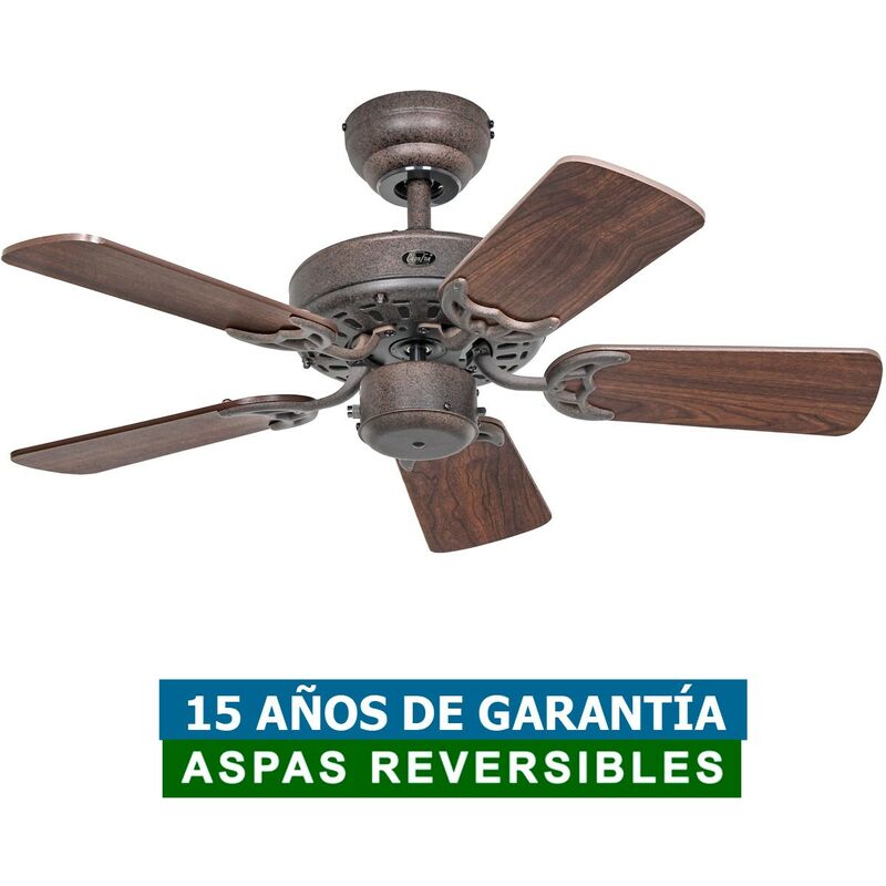 Casafan - Ventilateur de plafond 507513 classic royal 75cm noyer ou osier/brun