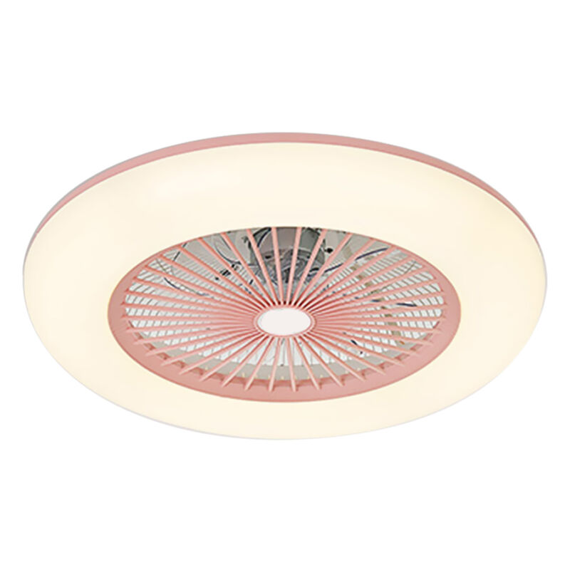 

Ventilador de techo, con iluminacion, ventilador ventilador de techo con luz LED, con mando a distancia, sin bateria,Rosa, 110-120V