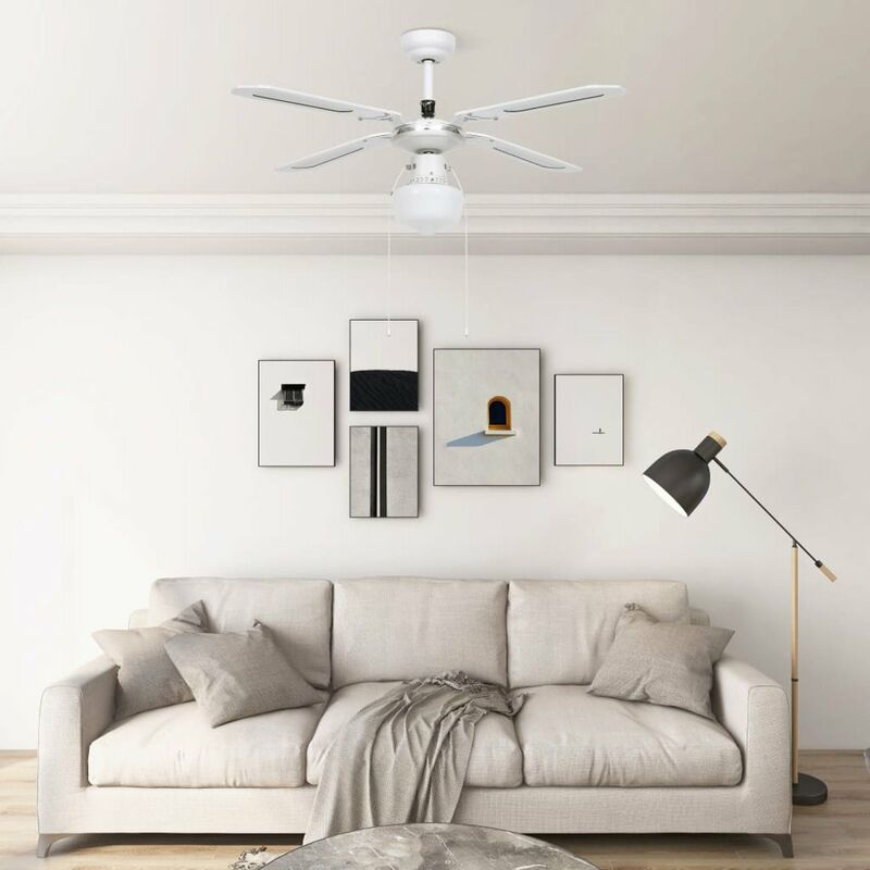 

Ventilador de techo con lampara blanco 106 cm