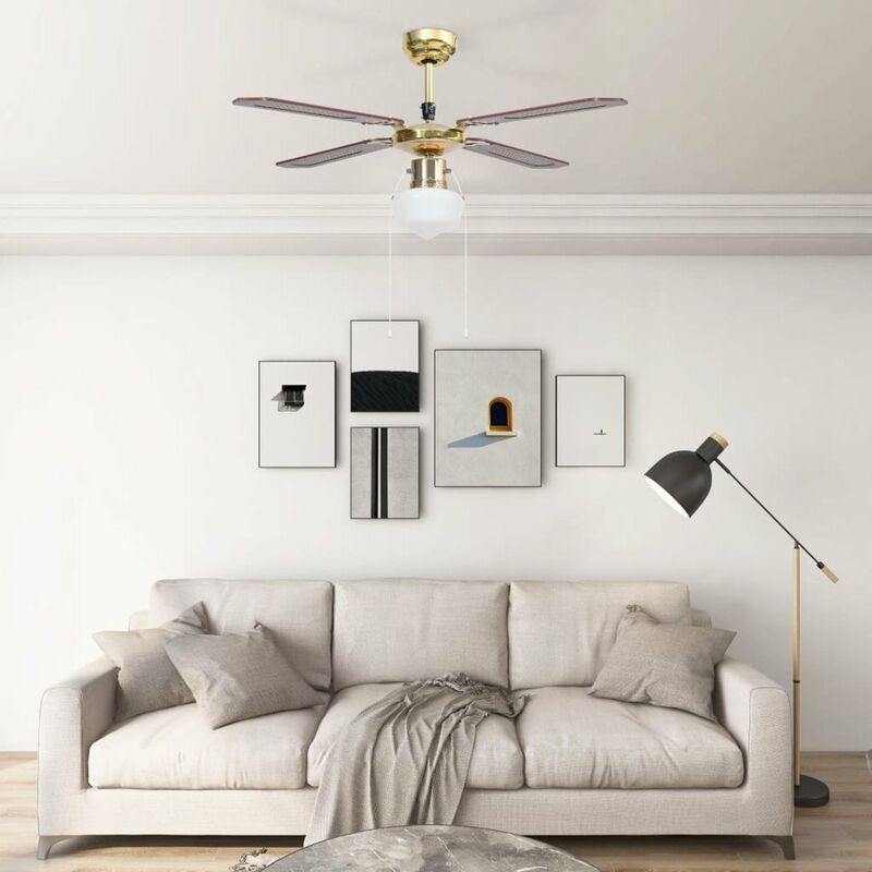 

Ventilador de techo con lampara marron 106 cm